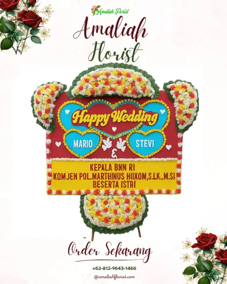 Papan Bunga Pernikahan Biak Numfor